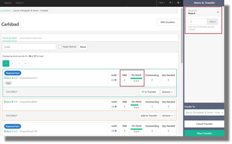 Managing Replacement Items – MotionMD Help Center