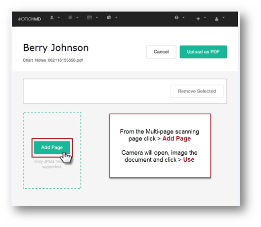 Multi-Page Scanning in MotionMD – Direct Support